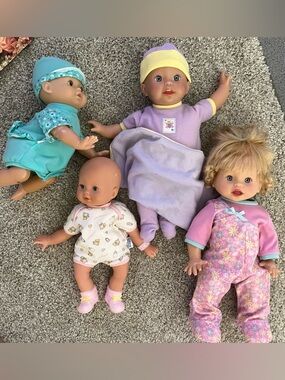 Little mommy fisher price baby dolls lot of 4